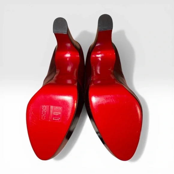 Christian Louboutin Leather Bibi Platform Pumps Bordeaux size 41.5 - Picture 7 of 16
